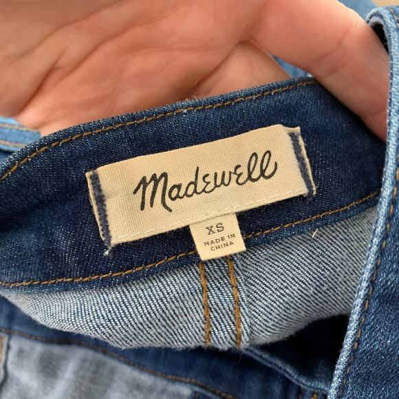 Madewell Skinny Bib Overalls in Santiago Wash Stretch Womens XS - Picture 12 of 14